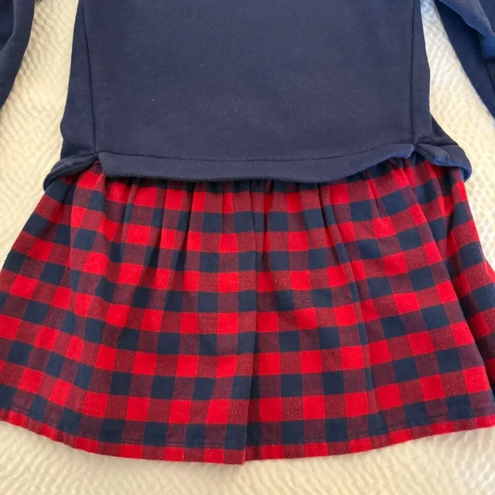 Vineyard Vines | Buffalo Plaid Dress | Navy Red Cotton | Girls 4T